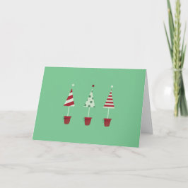 Cute Julgranar Grönt Red Kort