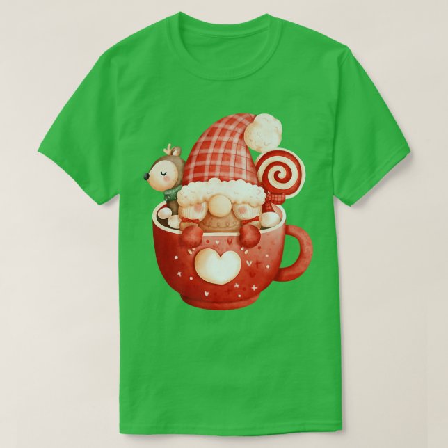Cute Julgrummet Hett Cocoa God jul Hap T Shirt (Design framsida)