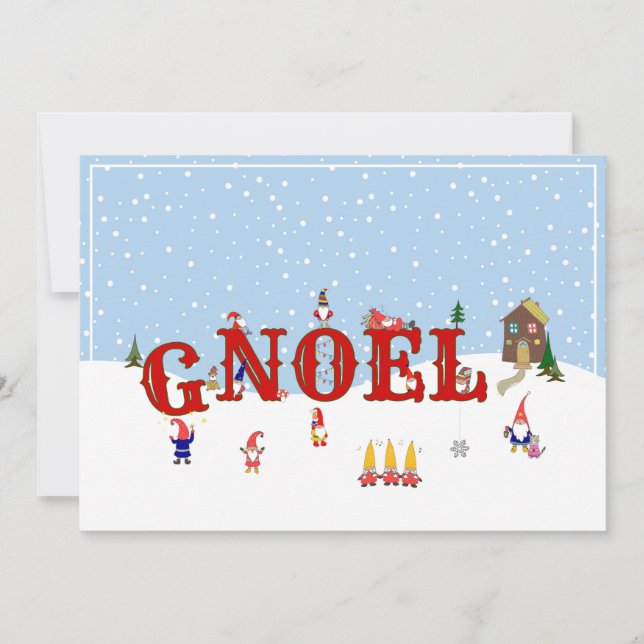 Cute-julgruns G-Noel-familjen 1-foto Julkort (Framsida)