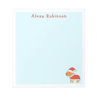 Cute-julkapybara i julhatt anteckningsblock