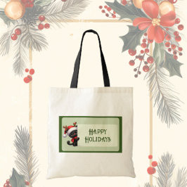 Cute Julkatt - Glad helg Tote Bag Tygkasse