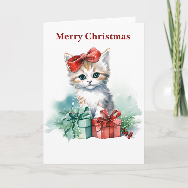 Cute-julklapp Helgkort (Framsida)