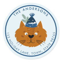 Cute-julklapp i Anpassadet Blue Sticka Hat