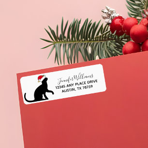 Cute-julklapp i Santa Hat-Returadressen Returadress Etikett
