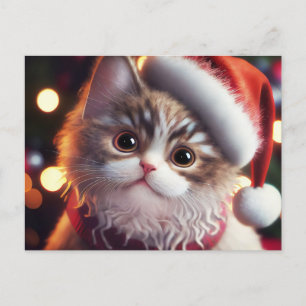 Cute-julklapp i Santa's Red Hat Helg Vykort