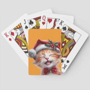 Cute-julklapp med Santa Hat och Bow Tie Casinokort