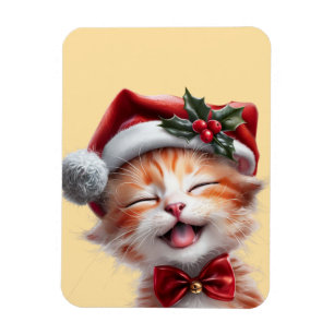 Cute-julklapp med Santa Hat och Bow Tie Magnet