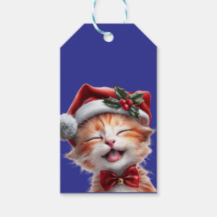 Cute-julklapp med Santa Hat och Bow Tie Presentetikett