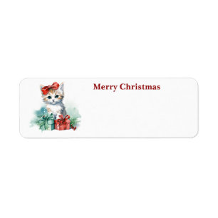 Cute-julklapp Returadress Etikett