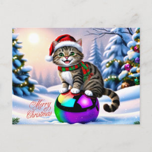 Cute-julklapp utomhus helg vykort