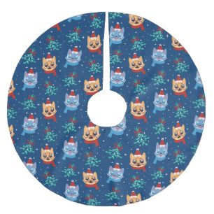 Cute julklappar julgransmatta borstad polyester