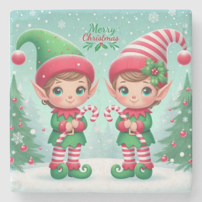 Cute-julklappar Stenunderlägg (Framsidan)