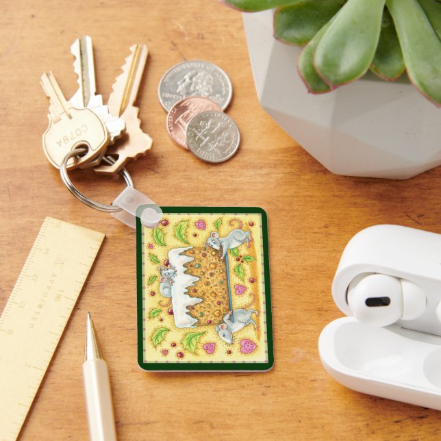 Cute Julmöss med fruktköttsmak Nyckelring (Skrivbord)