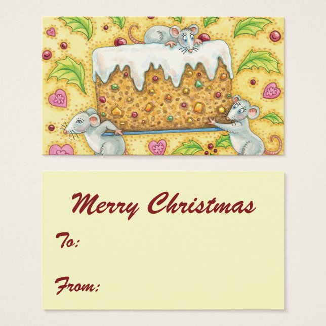 Cute Julmöss med fruktköttsmak Visitkort (Framsida & baksida)