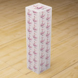 Cute-julnötskacker, ballerina, vattenfärg presentask för vinflaska<br><div class="desc">Kute Rosa nötkracker ballerina vattenfärgsbox jul mönster vin.</div>
