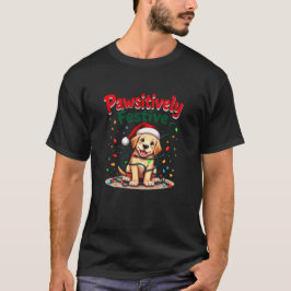 Cute Julpet - Rener och Santa Hat T Shirt