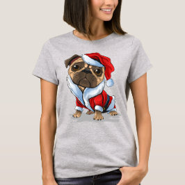 Cute Julpug Santa Kostym T Shirt