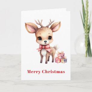 Cute julrenar helgkort