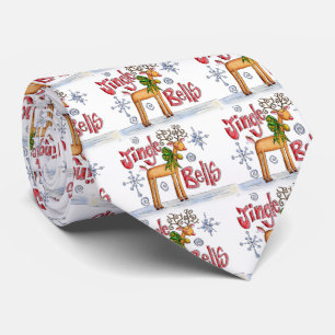 Cute julrenar, Jingle Klockor Snöflingor Slips