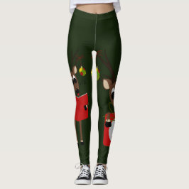 Cute julrenar leggings