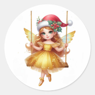 Cute-julsaga Runt Klistermärke