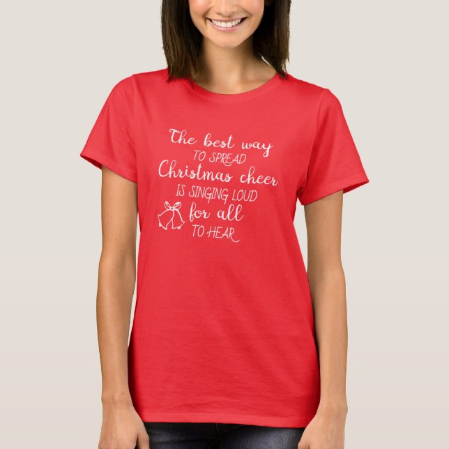 Cute julshirt Women Funny Helgdag Tee (Framsida)