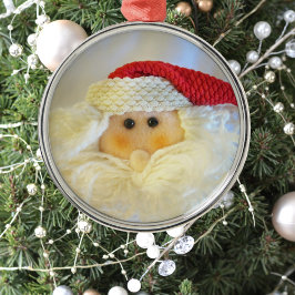 Cute Jultomten Ansikte jul Julgransprydnad Metall