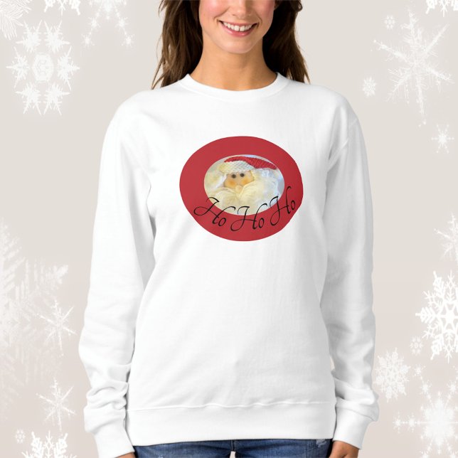Cute Jultomten Ansikte Red Ho Ho Ho jul T Shirt (Skapare uppladdad)