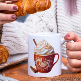 Cute-jultomten Cappuccino-Hetten Kakaobakao-Helgda Kaffemugg