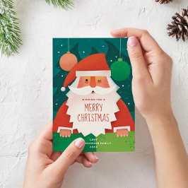 Cute Jultomten | God jul Familj Hälsning Julkort