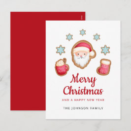Cute Jultomten God jul Helg Vykort