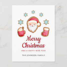 Cute Jultomten God jul Helg Vykort