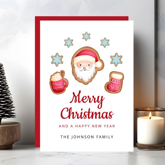 Cute Jultomten God jul Julkort (Cute Santa Claus Merry Christmas Holiday Card)