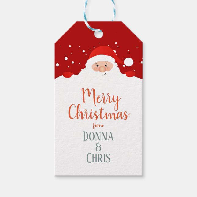 Cute Jultomten - God jul - Personlig Presentetikett (Framsidan)