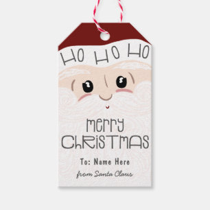 Cute Jultomten Ho Ho Ho Ho God jul Presentetikett