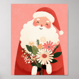 Cute Jultomten Illustration Nursery jul Poster