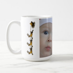 Cute Jultomten jul-fotfoto Baby Kaffemugg