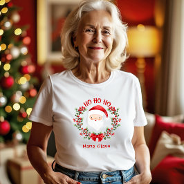 Cute Jultomten jul Namn Grandma Mamma T Shirt