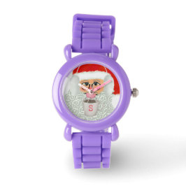 Cute Jultomten, Jul, Röda Glitter-Barnen, bevaknin Armbandsur