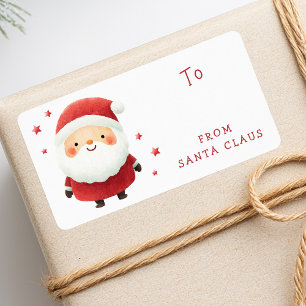 Cute Jultomten Jul till från presentetiketter för  Adressetikett