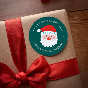 Cute Jultomten - lägg till din egen juljul Runt Klistermärke