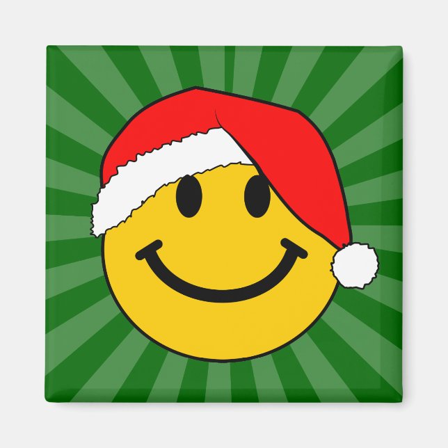 Cute jultomten Lycklig Ansikte Magnet (Framsidan)