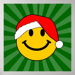 Cute jultomten Lycklig Ansikte Poster