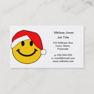 Cute jultomten Lycklig Ansikte Visitkort