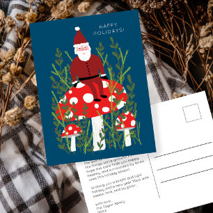 Cute Jultomten Magic Svamp ANPASSNINGSBAR Helgdag Vykort