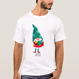 Cute-jultomten med julprydnader t shirt