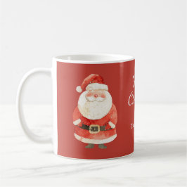 Cute Jultomten med Namn God jul Red Kaffemugg