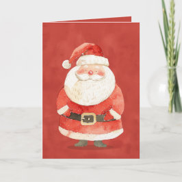 Cute Jultomten minimalistisk Red God jul Kort