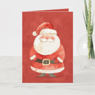 Cute Jultomten minimalistisk Red God jul Kort