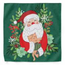 Cute Jultomten och katt